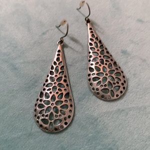 Lucky brand silver teardrop earrings